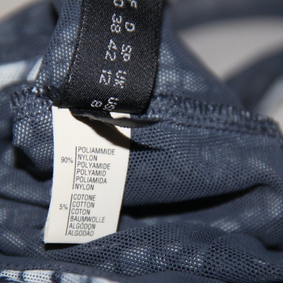 La Perla New Bodysuit Gray Abstract Croco Print Double Layer Top Italy US 8 - Picture 5 of 10